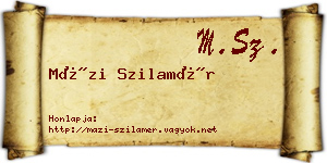 Mázi Szilamér névjegykártya
